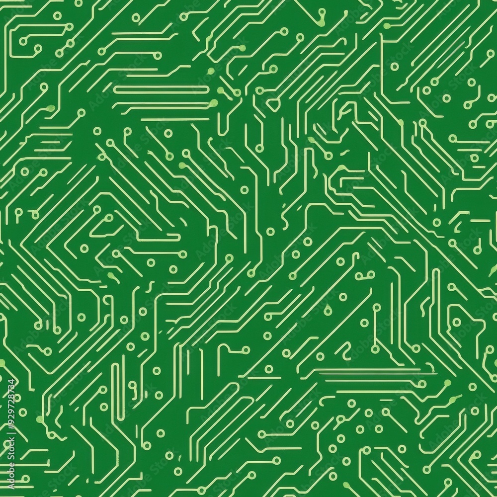 Explore the intricate design of a circuit board, featuring complex pathways and connections that power modern technology. Explore the intricate design of a circuit board, featuring complex pathways and connections that power modern technology.