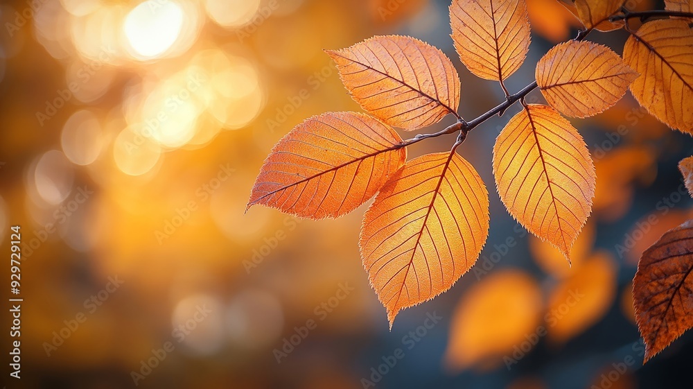 Autumn Leaves Illuminated by Golden Light Autumn Leaves Illuminated by Golden Light