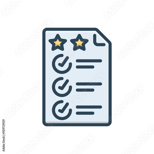 Color illustration icon for compliance