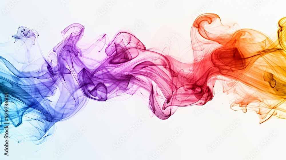 Colorful smoke waves blending in a smooth gradient. Colorful smoke waves blending in a smooth gradient.