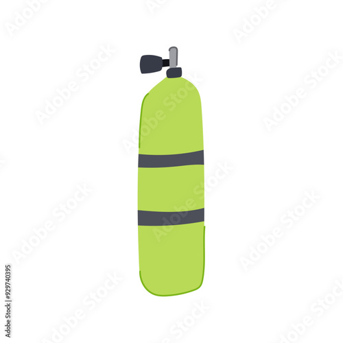 air diving cylinder cartoon. underwater pressure, regulator buoyancy, depth safety air diving cylinder sign. isolated symbol vector illustration