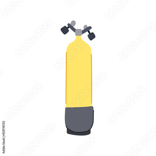 regulator diving cylinder cartoon. buoyancy depth, safety oxygen, nitrogen steel regulator diving cylinder sign. isolated symbol vector illustration