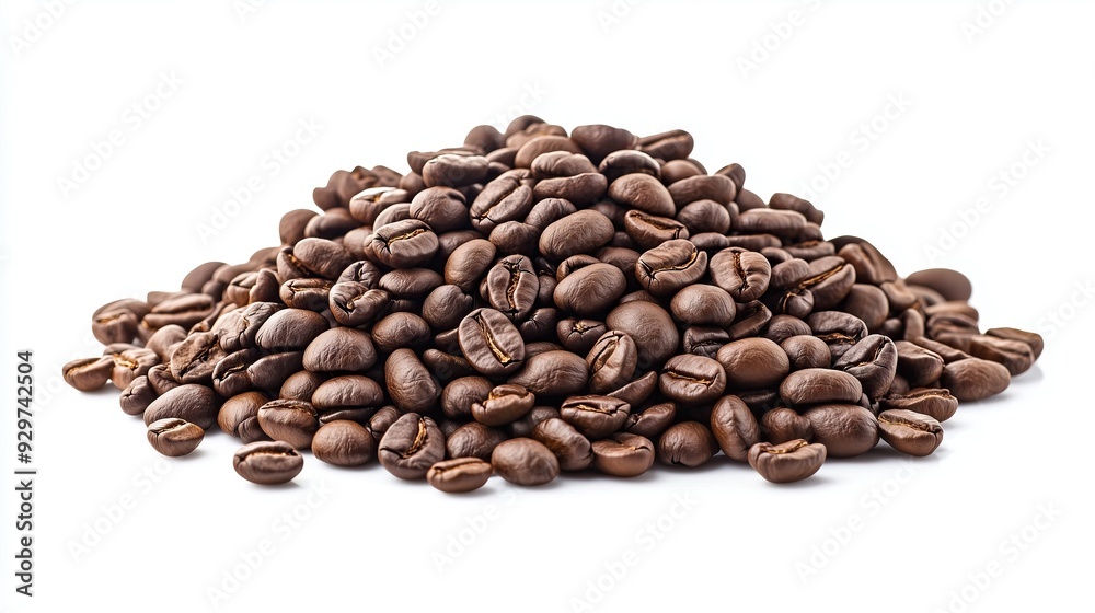 a pile of coffee beans on a white background a pile of coffee beans on a white background