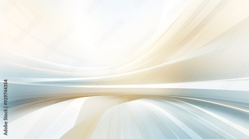 Abstract modern futuristic white wavy and gold lines with blurred light background Abstract modern futuristic white wavy and gold lines with blurred light background