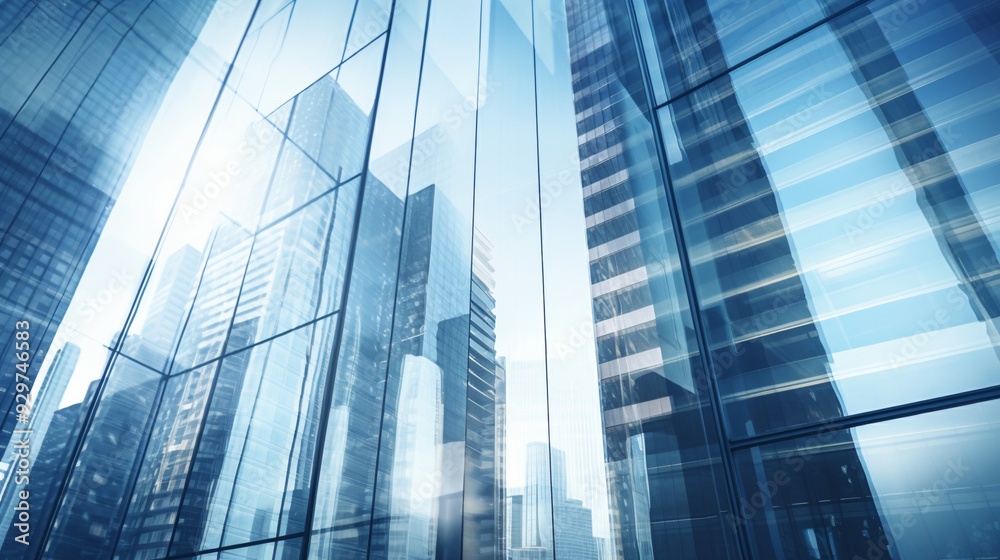 High-rise business buildings with glass facades in the background. High-rise business buildings with glass facades in the background.