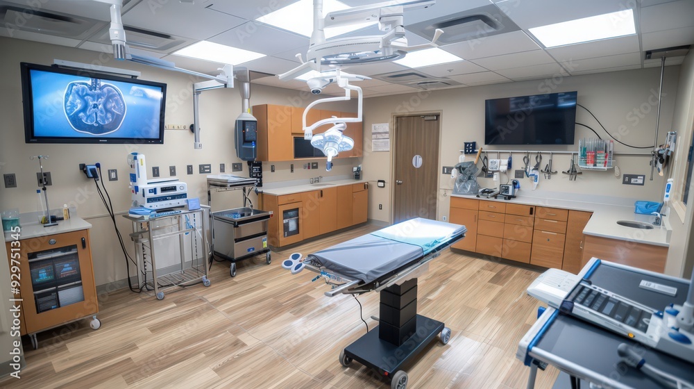 The surgery room features advanced laparoscopic equipment, providing high-definition imaging The surgery room features advanced laparoscopic equipment, providing high-definition imaging