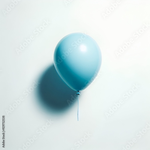 red balloon on blue background