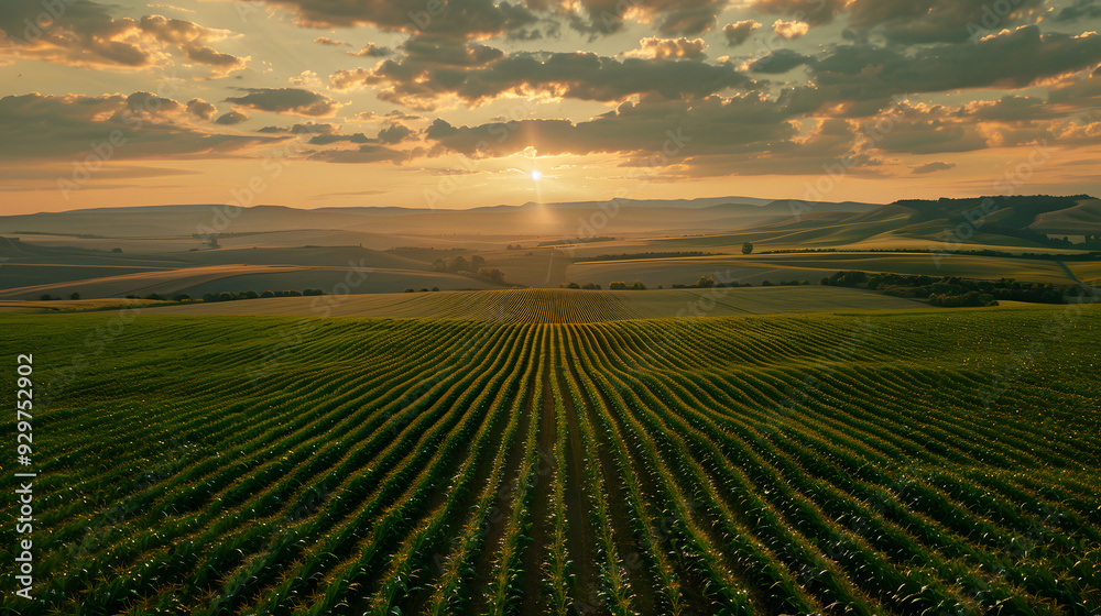 Drone view scene of vegetable plantation at sunrise time, nature background. Drone view scene of vegetable plantation at sunrise time, nature background.