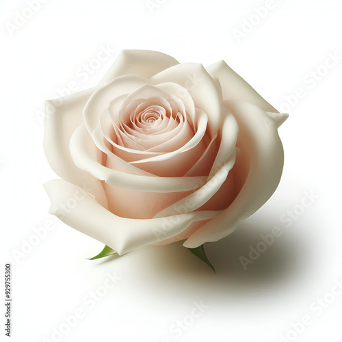 white rose isolated on white