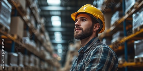 A man looking at the products in a large DIY hardware store