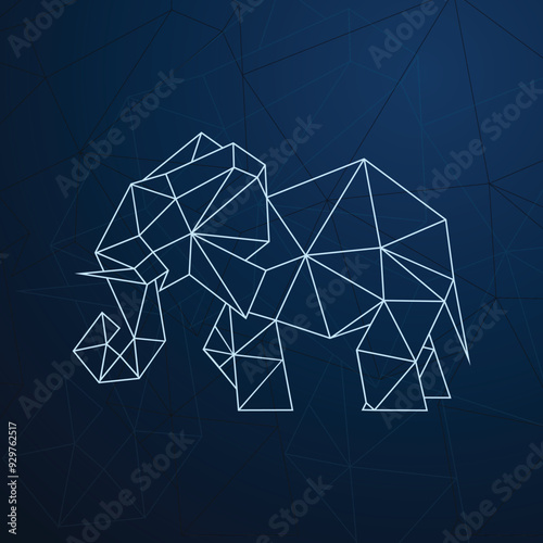 Elephant polygonal illustration