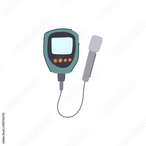 acidity ph meter cartoon. alkalinity calibration, electrode solution, measurement probe acidity ph meter sign. isolated symbol vector illustration
