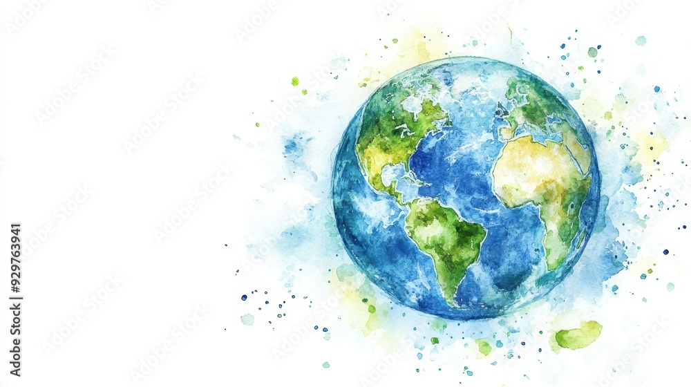 Watercolor hand painted planet Earth isolated on white background. Symbol of life,Environmental problems and environmental protection ecology,Hand drawn Globe watercolour paint,Earth Day. Watercolor hand painted planet Earth isolated on white background. Symbol of life,Environmental problems and environmental protection ecology,Hand drawn Globe watercolour paint,Earth Day.