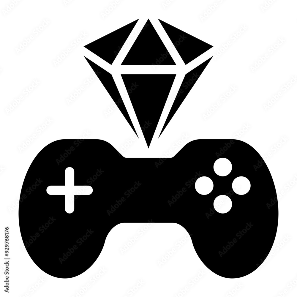 diamond item, gem item, crystal item, game item, treasure item, video game solid or glyph icon diamond item, gem item, crystal item, game item, treasure item, video game solid or glyph icon