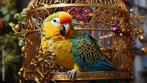 parrot in cage