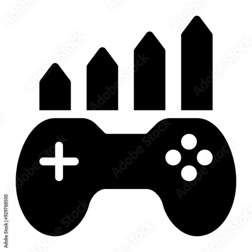 game level, level up, game chart, games, gaming, game development solid or glyph icon
