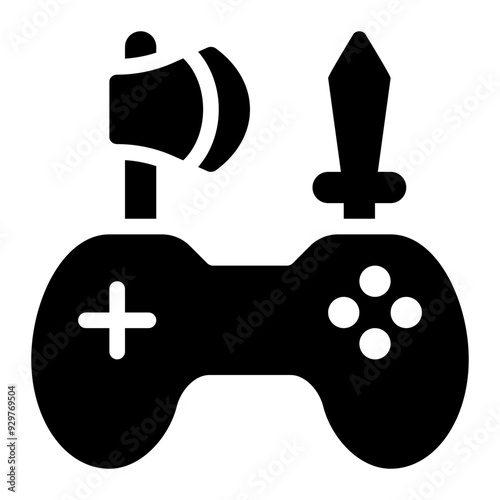 survival game, survival mode, action game, adventure game, video game, gameplay glyph or solid icon