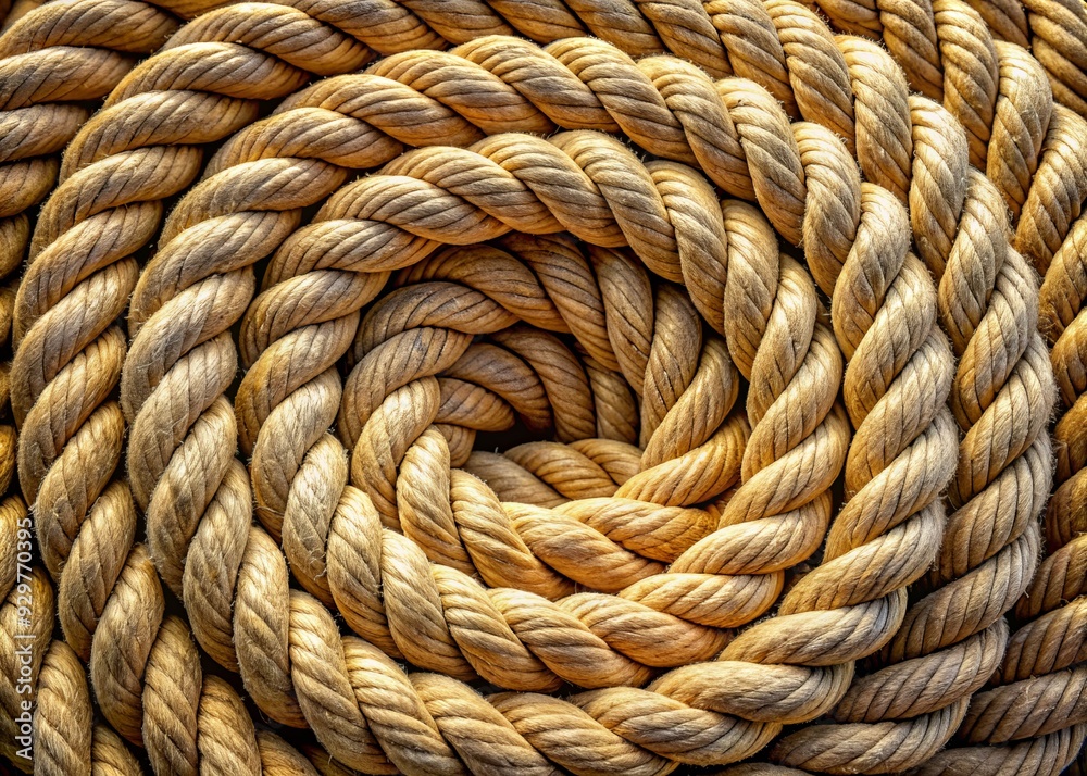 Tightly wound rope fibers form a complex, intricately textured pattern, telling the story of a weathered yet resilient object that has borne the weight of countless heavy loads. Tightly wound rope fibers form a complex, intricately textured pattern, telling the story of a weathered yet resilient object that has borne the weight of countless heavy loads.