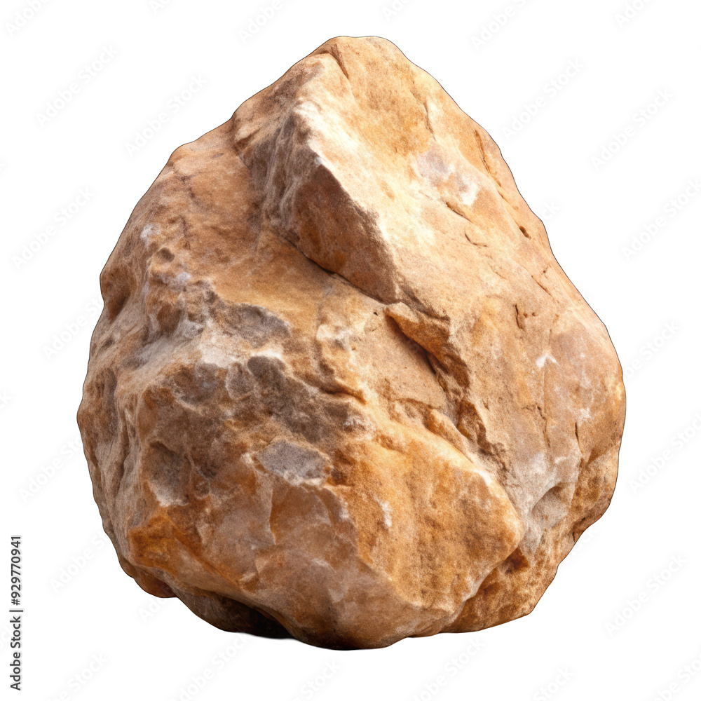 A rugged boulder formation isolated on transparent background A rugged boulder formation isolated on transparent background