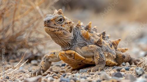 Desert wildlife, such as the horned lizard and the desert tortoise, has developed fascinating adaptations to cope with limited resources. photo