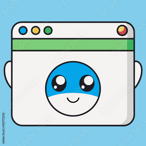 Browser icon art vector illustration