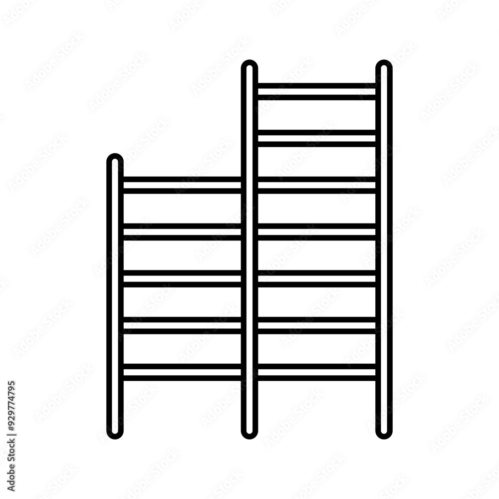 Climbing wall playground line icon editable stroke vector object Climbing wall playground line icon editable stroke vector object