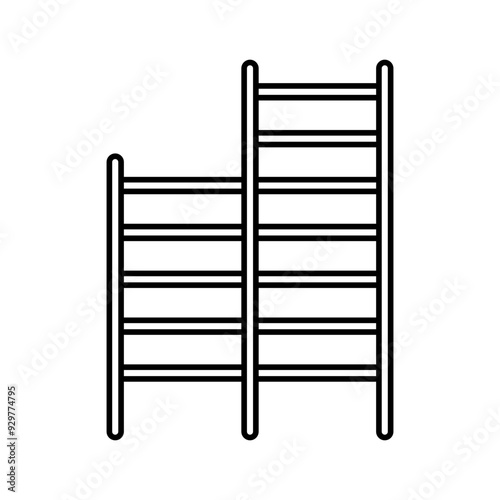 Climbing wall playground line icon editable stroke vector object