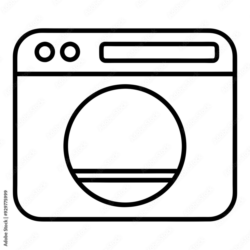 Browser black icon art vector illustration