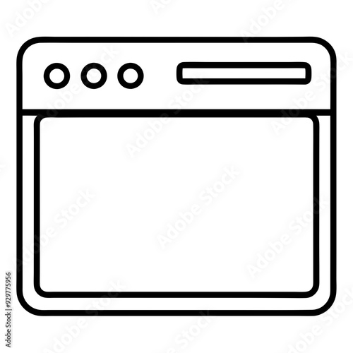 Browser black icon art vector illustration