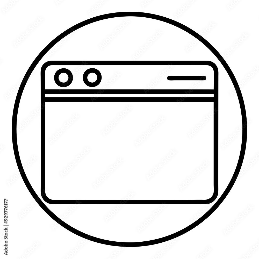 Browser black icon art vector illustration Browser black icon art vector illustration