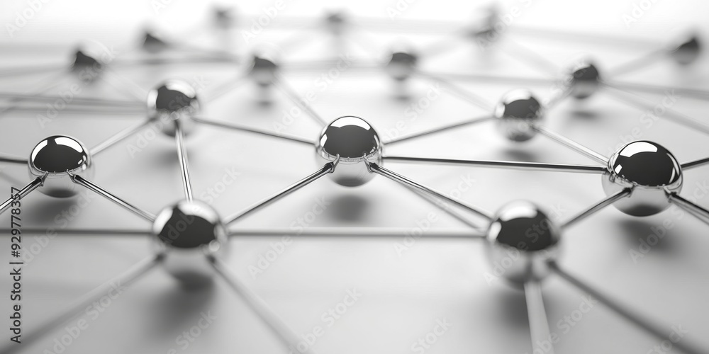 Layered Chrome Wire Structure: Visualizing Organizational Command Chain and Hierarchical Corporate Architecture. Dynamic Network Concept Illustrating Leadership, HR Strategy, and Interconnected Talent