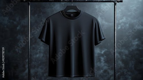 A black t-shirt displayed o...