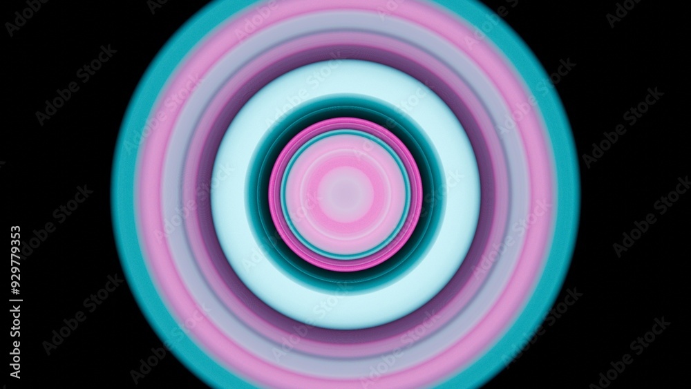 Radiant Concentric Circles in Cyan and Magenta Radiant Concentric Circles in Cyan and Magenta