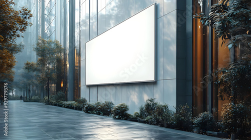 A blank billboard on a mode...