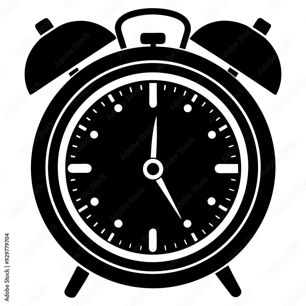 Retro Alarm Timepiece art vector illustration Retro Alarm Timepiece art vector illustration