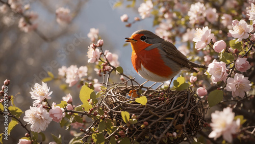 robin on a branch