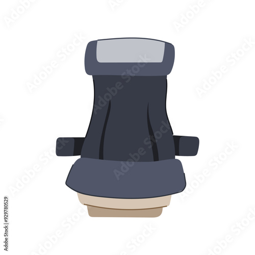 cushion seat airplane cartoon. tray armrest, headrest economy, business first cushion seat airplane sign. isolated symbol vector illustration