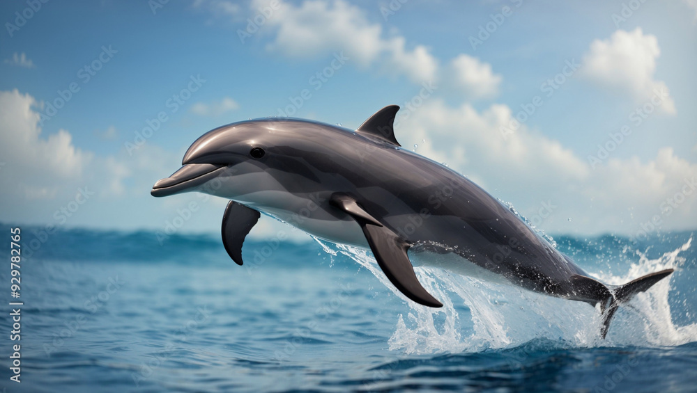 Fototapeta premium dolphin jumping out of water