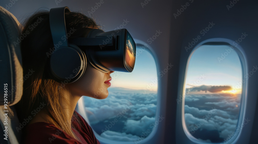 Obraz premium In-flight entertainment system with virtual reality experiences