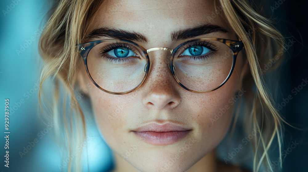 Woman Glasses Close Up. Woman Glasses Close Up.