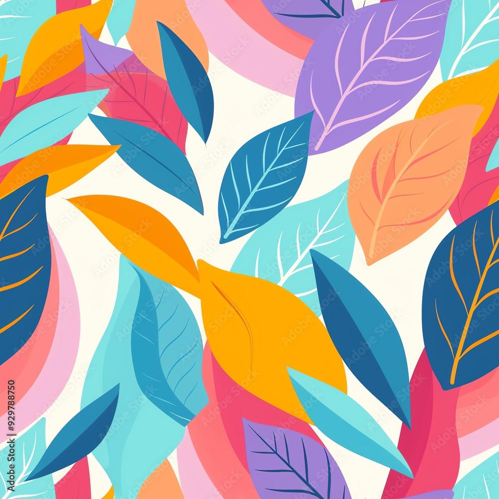 Vibrant abstract pattern with colorful leaves and bold shapes creating a lively and dynamic design. Vibrant abstract pattern with colorful leaves and bold shapes creating a lively and dynamic design.
