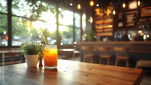 A cozy café scene with a dr...