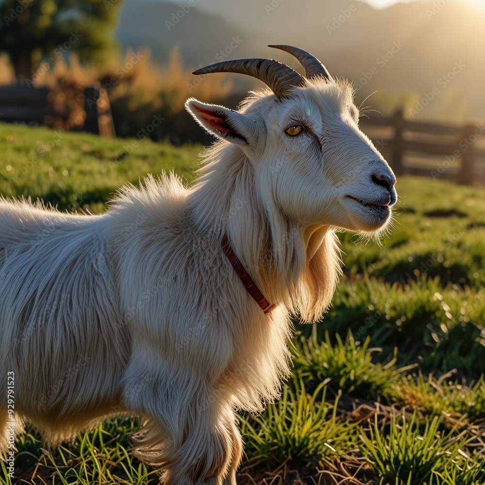 Fototapeta premium goat on the meadow