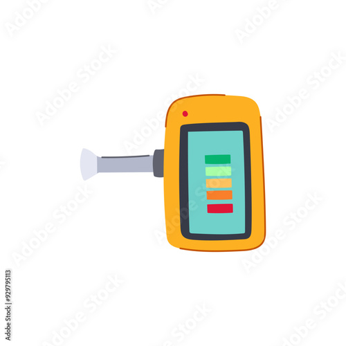 airflow spirometer cartoon. pulmonary health, breathing assessment, diagnosis monitor airflow spirometer sign. isolated symbol vector illustration