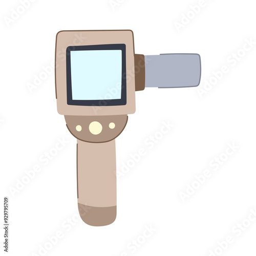 pulmonary spirometer cartoon. health breathing, assessment diagnosis, monitor spirometric pulmonary spirometer sign. isolated symbol vector illustration
