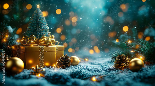 A festive scene with a deco...