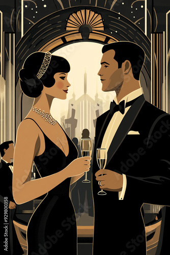 Art Deco Couple. photo