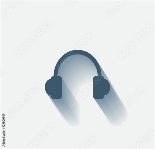 Vector dark color icon with shadow on light background