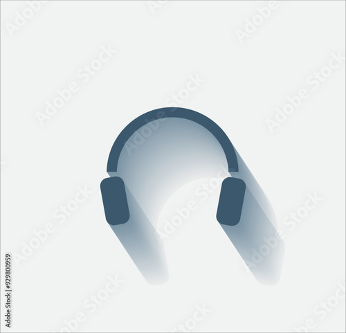 Vector dark color icon with shadow on light background