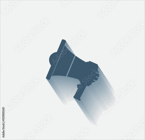 Vector dark color icon with shadow on light background